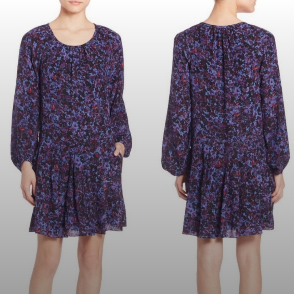 Rebecca Taylor multi color 100% Silk Dress size 8